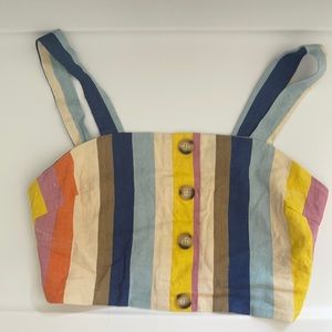 Gilli colorful crop top tank. Size small. Boho.